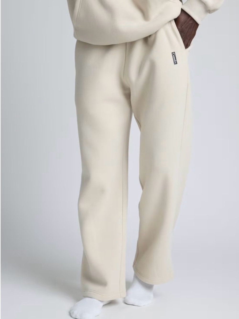 Comfrt Love Bundle- Cream (cotton) Hoodie and sweatpants - Picture 6 of 8